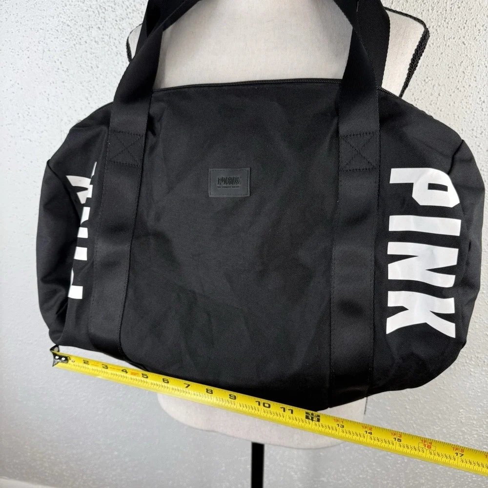 PINK Victorias Secret Black White Duffle Bag Women's Y2K 2000s School Gym Bag